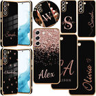 Personalised Name Case For Samsung Galaxy S22 S23 A13 A54 5G Plating Phone Cover
