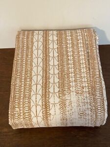 West Elm Set of 2 Echo Print Curtains, 48 x 96 in, Gold Dust-no lining