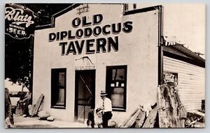 OLD DIPLODOCUS TAVERN - Coca Cola / Blatz Beer Sign Posted Jun 26, 1946 POSTCARD