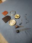New ListingAntique Clock Parts Lot Ansonia Syroco Faces Chimes Doors Hands Germany Ect *SEE