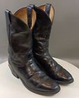 Justin Men's Cowboy Boots Size 12 D Tobias Classic Dress Black Boots Style 3040