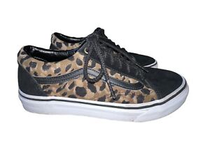 Vans Old Skool Sneakers Women’s 8.5 Leopard Animal Print Low Top Shoe Mens 7