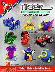2001 McDonalds Tiger Action Toys MIP Complete Set of 9, Boys & Girls, 3+