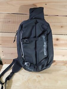 Patagonia Atom Sling 8L Shoulder Bag Backpack Black Nylon Multi Pocket