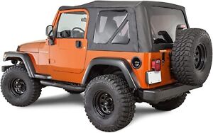 Convertible Soft Top Roof Fits 1997-2006 Jeep Wrangler TJ - No Upper Door Skins (For: More than one vehicle)