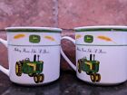 2 John Deere Coffee Cup/Mugs by Gibson- Tractor “Nothing Runs Like A Deere”
