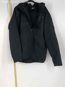 The North Face Mens Black Long Sleeve Hooded Half-Zip Windbreaker Jacket Size XL