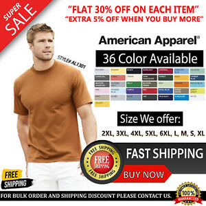 AAA Alstyle Mens Plain Short Sleeves Tee Blank T-Shirt Casual T Shirt - AL1301