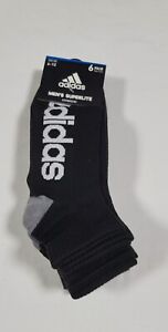 Adidas Men's Superlite Low Cut  Socks  Aeroready (6 Pairs) shoe SZ 6-12 Black