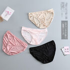 2 Pairs/lot 100% Silk Women's Low Waist Panties Briefs Underwear Lingerie M L XL