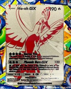 Ho-Oh GX Rainbow Gold Metal Pokémon Card Collectible Gift