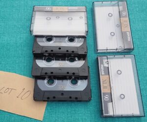 lot 10_ (4)  USED cassette tapes MAXELL XLII 90 High Bias Type II, sold as blank