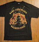 Vintage 2002 Bang Your Head Slayer Overkill Nevermore UK Tour Band T Shirt XL