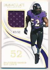 RAY LEWIS 2019 IMMACULATE COLLECTION RAVENS RELIC JERSEY PATCH SP #42/52