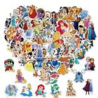 100Pcs Kids Disney Stickers Pack Princess Cute Cartoon Characters
