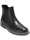 COLE HAAN Mens Black Pull Tab Go-to Round Toe Block Heel Leather Chelsea 12 M