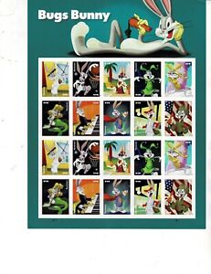 United States 2020 Bugs Bunny Postage Booklet Stamps of 20 MNH