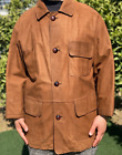 Burberrys Prorsum 100% Leather Pelle Trench Coat Jacket Parka Size 48 M 37 3/4
