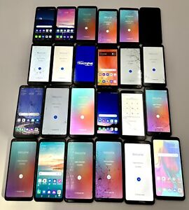 Lot of 24 Mixed LG Smartphones - For Parts Only - Mixed GB - Mixed Color - Read!