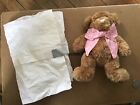 Very Rare NEW COACH small Plush Stuffed Bear w/Pink Signature Ribbon & hang tag