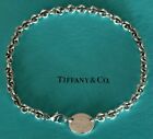 Please Return To Tiffany & Co Sterling Silver  925 Oval Tag Necklace 15  3/4