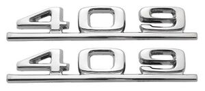 1962 62 1963 63 Chevy Impala Belair Biscayne Front Fender 409 Emblems Pair SS (For: 1962 Impala)