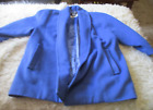 Escada Coat Womens 40 Wool Alpaca Purple Blue 3/4 Sleeve Cardigan Lined Germany