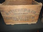 Vintage Wooden Crate for B. Fischer & Co. Coffee & Tea NYC, NY ca 1800s