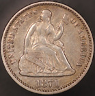 1871  SEATED LIBERTY HALF DIME FRESH FROM ORIGINAL COLLECTION -LOT AA-6378