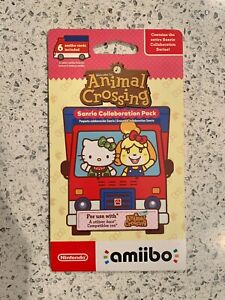 Sealed Nintendo amiibo Animal Crossing Sanrio Pack - 6 Cards Hello Kitty