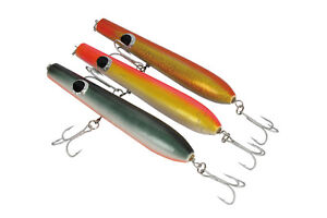 DBLUE Handmade Wood Surf Casting Lure Pencil Poppers Color Combo #02 3 pcs