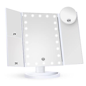 HBN Makeup Mirror with Lights, 1X 2X 3X Magnification with 10x Magnifying Mirror