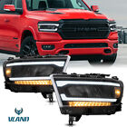 Pair Full LED Headlights Sequential Indicator For 2019 2020 2021 Dodge Ram 1500 (For: 2020 Ram)