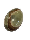 Natural Green Brown Onyx Egg Gemstone Mineral 3”x2”, 266g