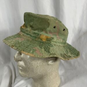 Vietnam War Original Okinawa Made Mitchell Camo Boonie Hat