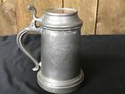 Vintage Pewter Tankard Beer stein Taconic Trap Club Salt Point NY Chief Indian