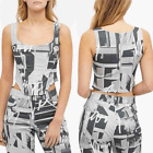 Miaou Campbell Corset in Stone Grey Graphic Pop Art Size 4XL NWT$255
