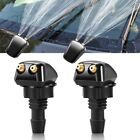 2 Pack Universal Dual Holes Windshield Washer Nozzle Wiper Water Spray Jet  (For: 2021 Shelby GT500)