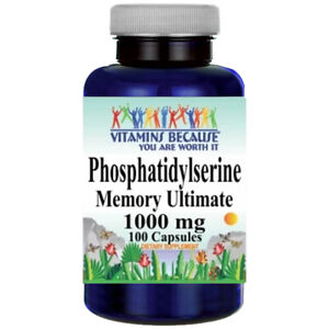 Phosphatidylserine 1000mg 100Caps Highest Potency USD Approved Facility