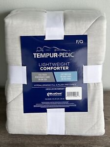One Tempur-Pedic Lightweight Comforter Blanket Gray New!