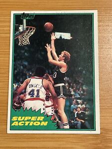 1981-82 Topps Larry Bird Super Action East #101 Celtics 2nd Year Solo Rookie
