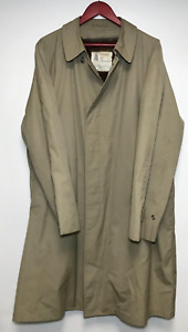 London Fog Maincoats Men's 44 Long Beige Claeth Cloth Coat with Removable Lining