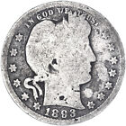 1893 O Barber Quarter 90% Silver Good GD Off Color Splotchy See Pics I420