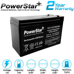 PowerStar 12V 7Ah SLA Battery Replaces Enduring 6-FM-7