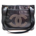 Chanel Tote Bag CocoMark Black Leather 3241014