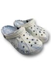 Crocs Womens Baya Clogs Blue Marble Sizes 8-9 Unisex Lightweight Travel Slip On