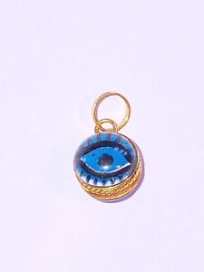 18k Carat Gold Eye Pendant : Lovely Condition : All Seeing
