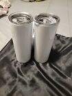 New Listing20oz Sublimation White Skinny Tumbler Stainless Steel Insulated. 2pzs
