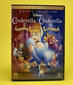 DISNEY PRINCESS CINDERELLA II & III 2 DISC DVD SET FAMILY MOVIE NIGHT COLLECTION