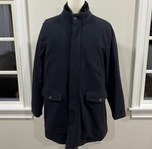 Corneliani Navy Blue Wool Coat Mens Size EUR 58 Made in Italy NWT $2,270